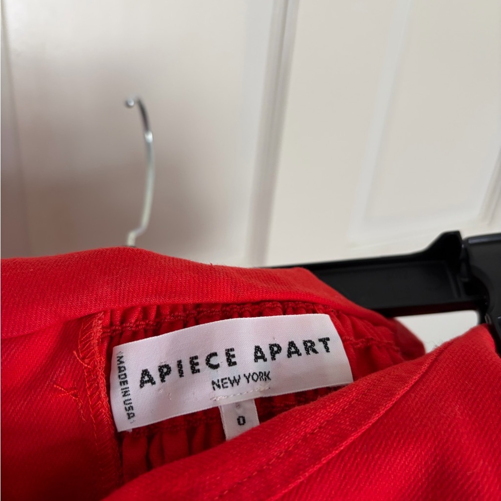 Apiece Apart Red Off-Shoulder Ruffle Dress - Picture 7 of 7